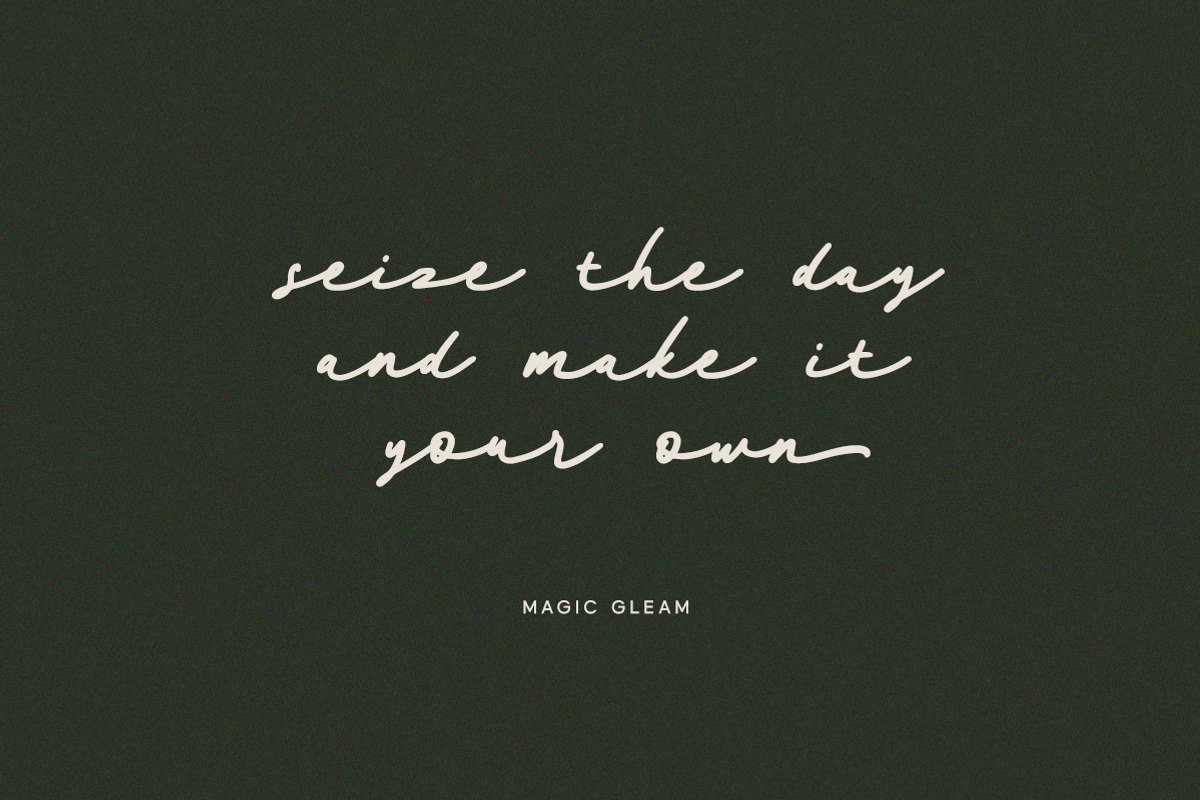 Magic Gleam - Script Handwritten, a Script Font by Letterhend Studio (Photo 9 of 9)