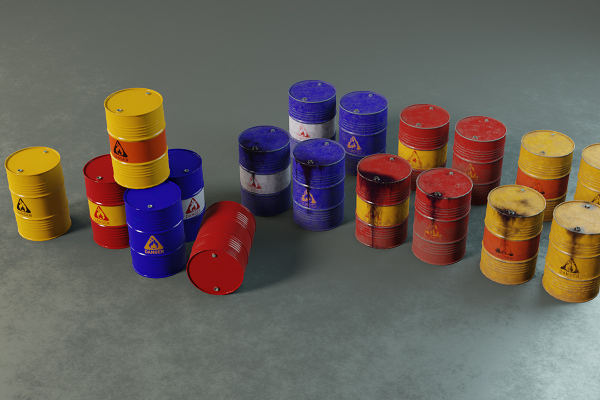 Barrel set, an Environmental 3D Model by mockupzz (Photo 2 of 6)