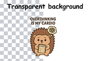 Funny Anxious Hedgehog Sublimation, an Animal Illustration by Smillyy Threads (Thumbnail 2 of 6)