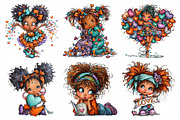 Valentine Holiday Black Girl Clipart, an Illustration by Daily.Designs (Thumbnail 4 of 7)