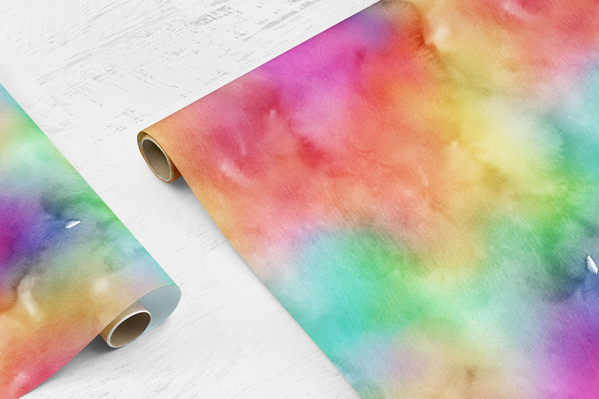 10 Huge Rainbow Watercolors, a Background Graphic by AdenaJ (Photo 6 of 13)