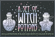 A set of witch potions., an Illustration by KS.IVA (Thumbnail 1 of 10)