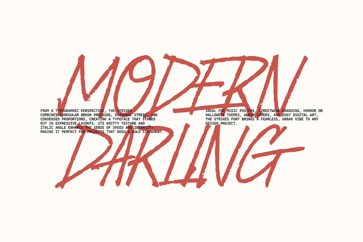 Strikes - Handwritten Brush Font, a Handwritten Font by Typeparties (Photo 1 of 12)