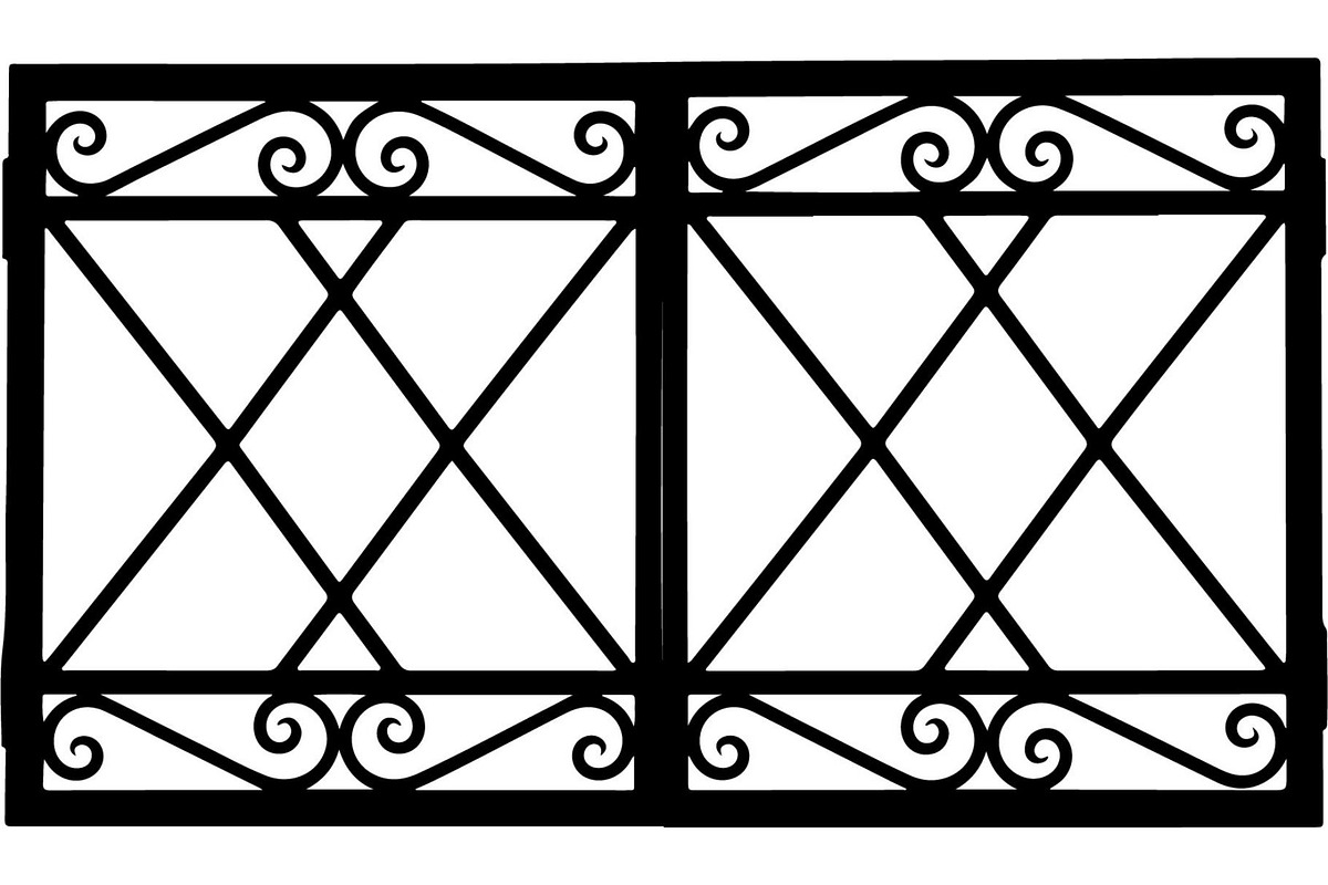 Decorative Iron Grill Scroll Panel, an Object Graphic by Creativeshirt (Photo 15 of 18)