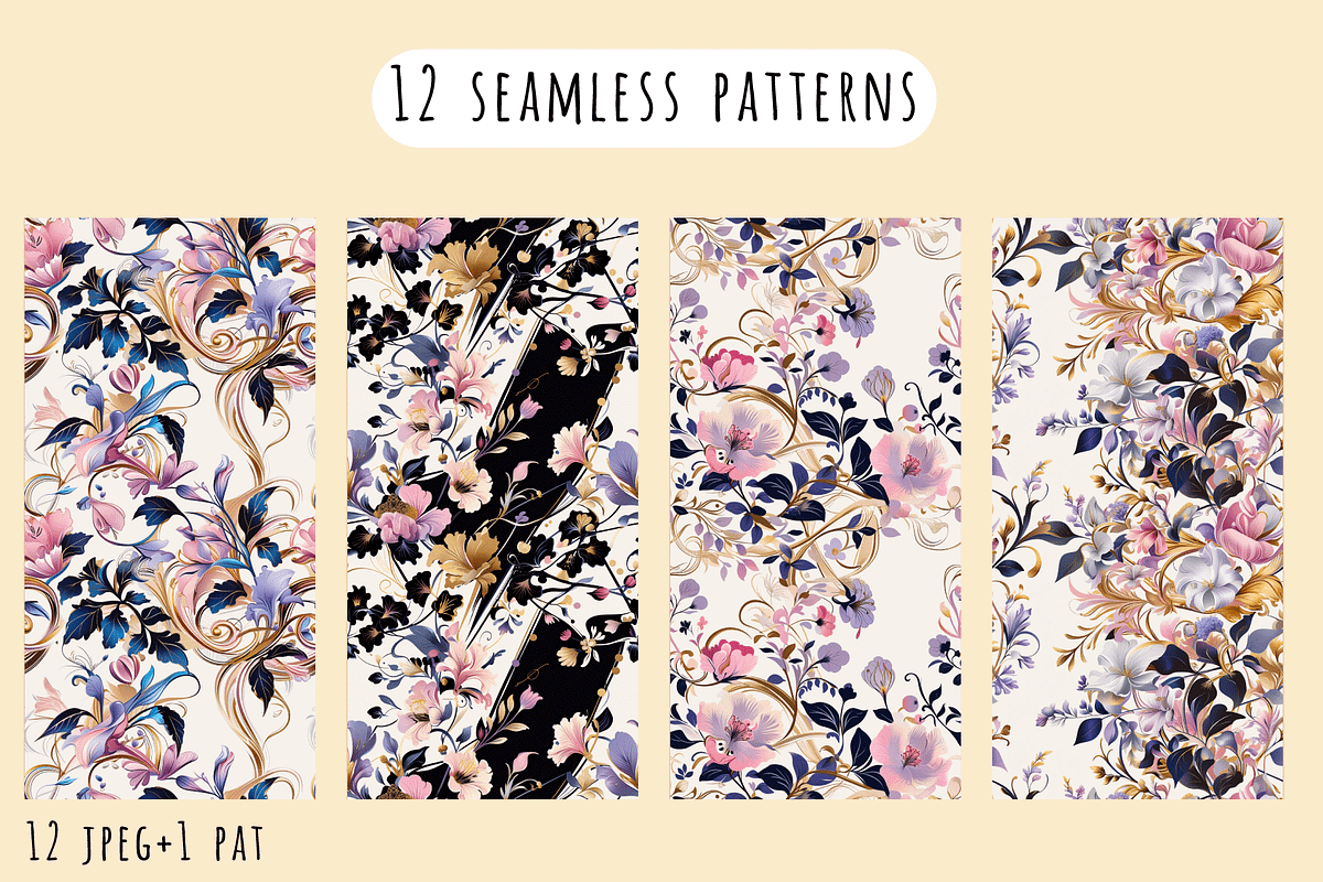 Vivid Elegant - Floral Patterns, a Pattern Graphic by Art Sproot (Photo 3 of 8)
