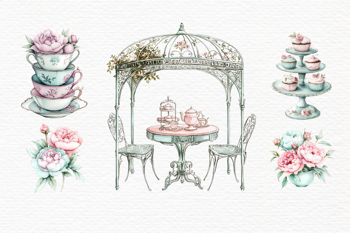 Afternoon Tea, Girls Tea Party, an Object Graphic by Invite to Clipart (Photo 5 of 7)