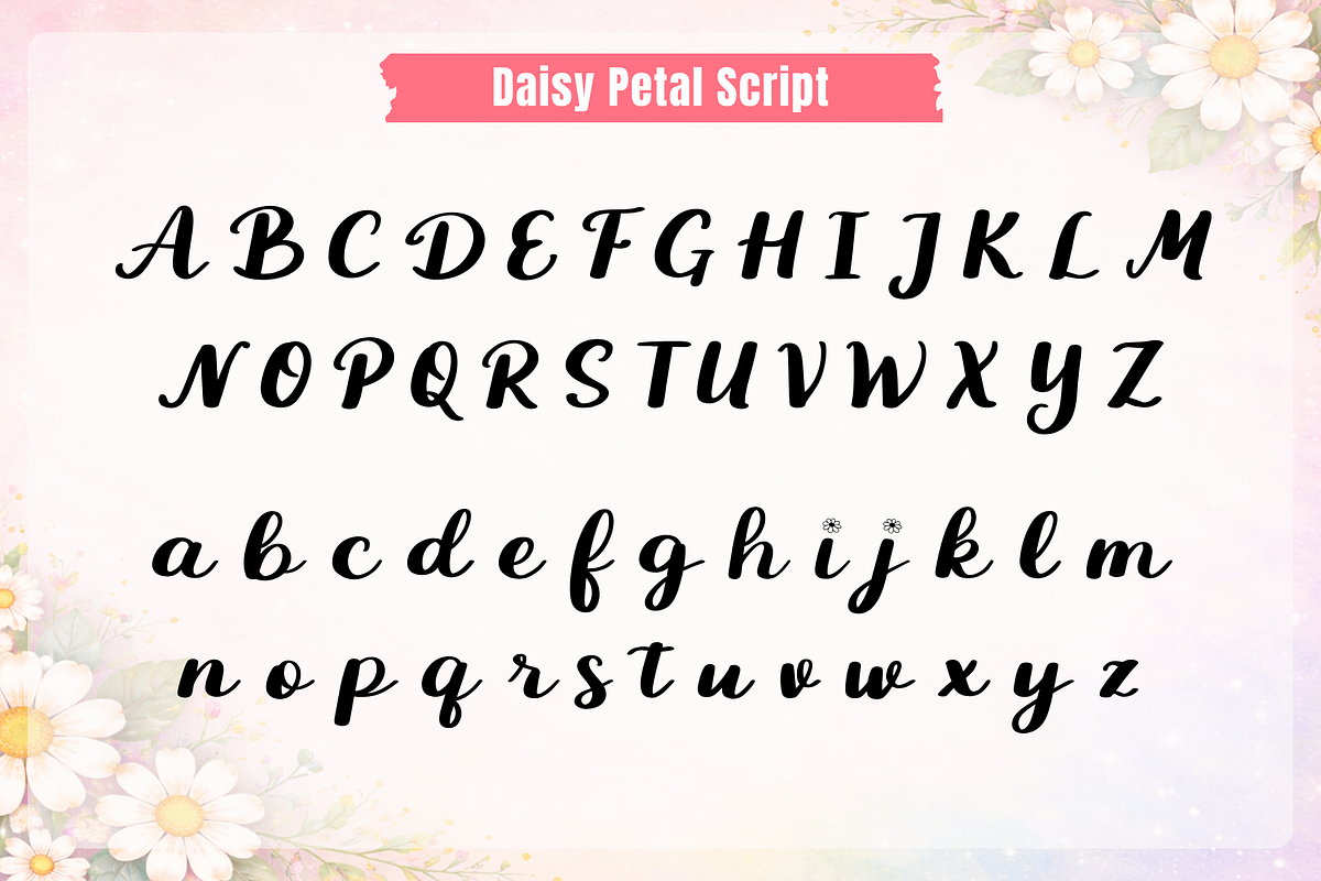 Daisy Petal - Floral Font Duo, a Script Font by AnningArts (Photo 7 of 8)