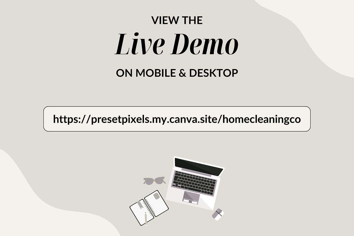 Cleaning Company Website Canva, a Landing Page Template by Preset Pixels (Photo 9 of 9)
