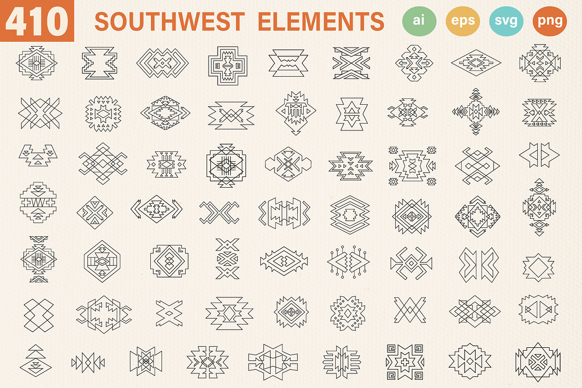 410 Southwestern Shapes Atelier +SVG, an Object Graphic by Katrinelly (Photo 7 of 14)