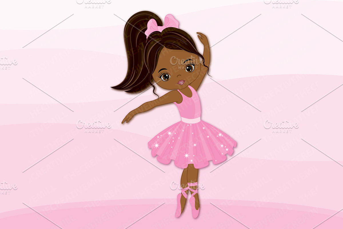 Vector African American Ballerina, an Illustration by TheCreativeMill (Photo 4 of 4)