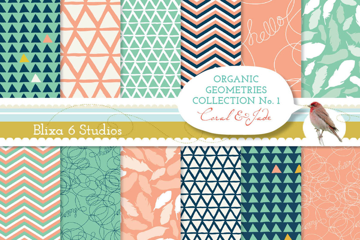 Organic Geometries 12" Digital Paper