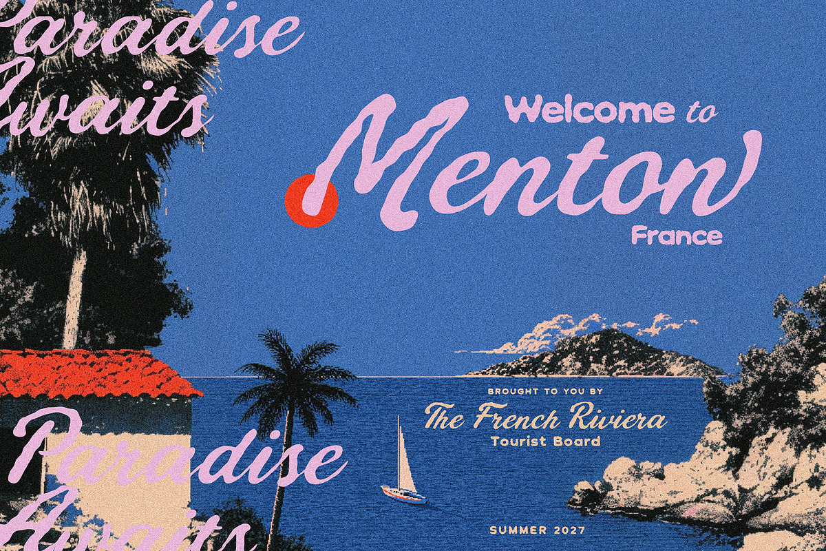 Cabo Sunset - Tropical Retro Font, a Handwritten Font by AndrewPixelType (Photo 2 of 16)