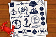 Sea and nautical design elements., a Templates & Theme by JuliaMalinovskaya (Thumbnail 2 of 3)