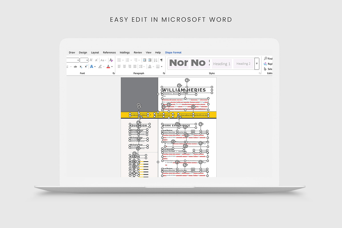 Resume / CV Template | Word preview 6