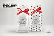 Clear Candy Bags with Ribbon Mockup, a Cups & Container Mockup by INCDesign (Thumbnail 3 of 10)