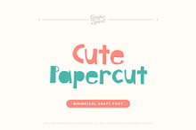 Cute Papercut Decorative Font