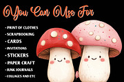 Watercolor Cute Magic Fairy Mushroom, an Illustration by CreationArt (Thumbnail 6 of 9)