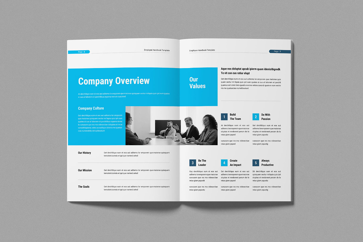 Employee Handbook Template, a Brochure Template by Work-Envance (Photo 3 of 10)
