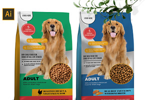 Dog Food Packaging Template, a Stationery Template by AIW SOLUTIONS