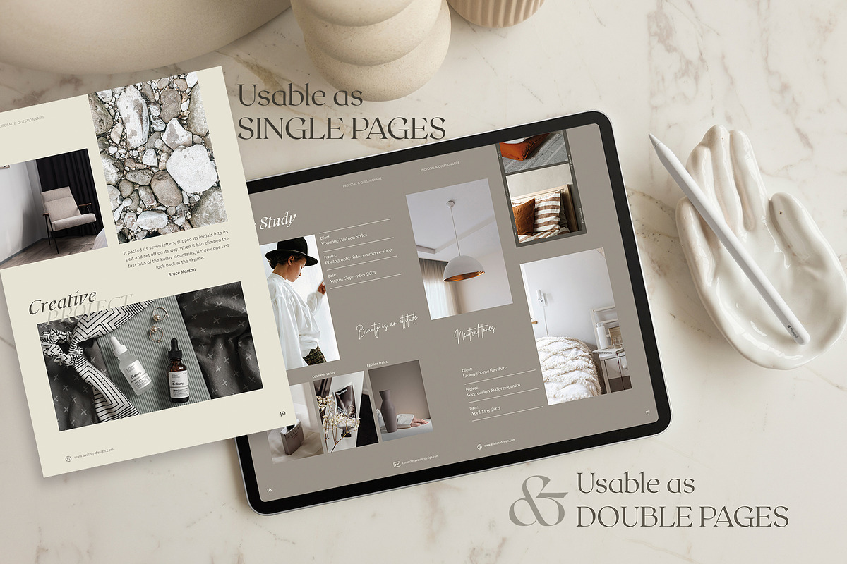 Proposal & Questionnaire for CANVA, a Brochure Template by Imagination Area (Photo 2 of 18)