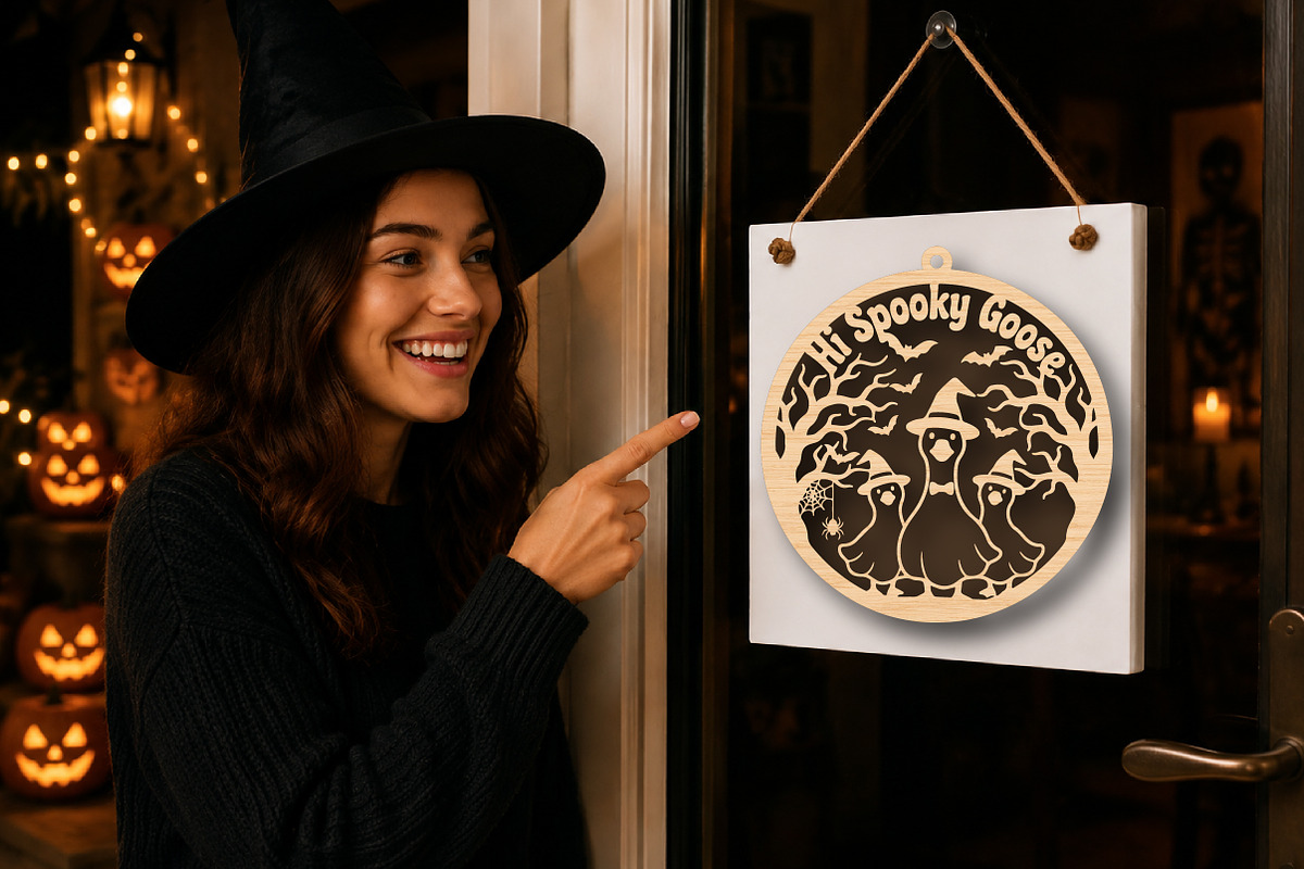 Halloween Hi Spooky Goose SVG, a Work Illustration by Digital Artistic99 (Photo 3 of 4)