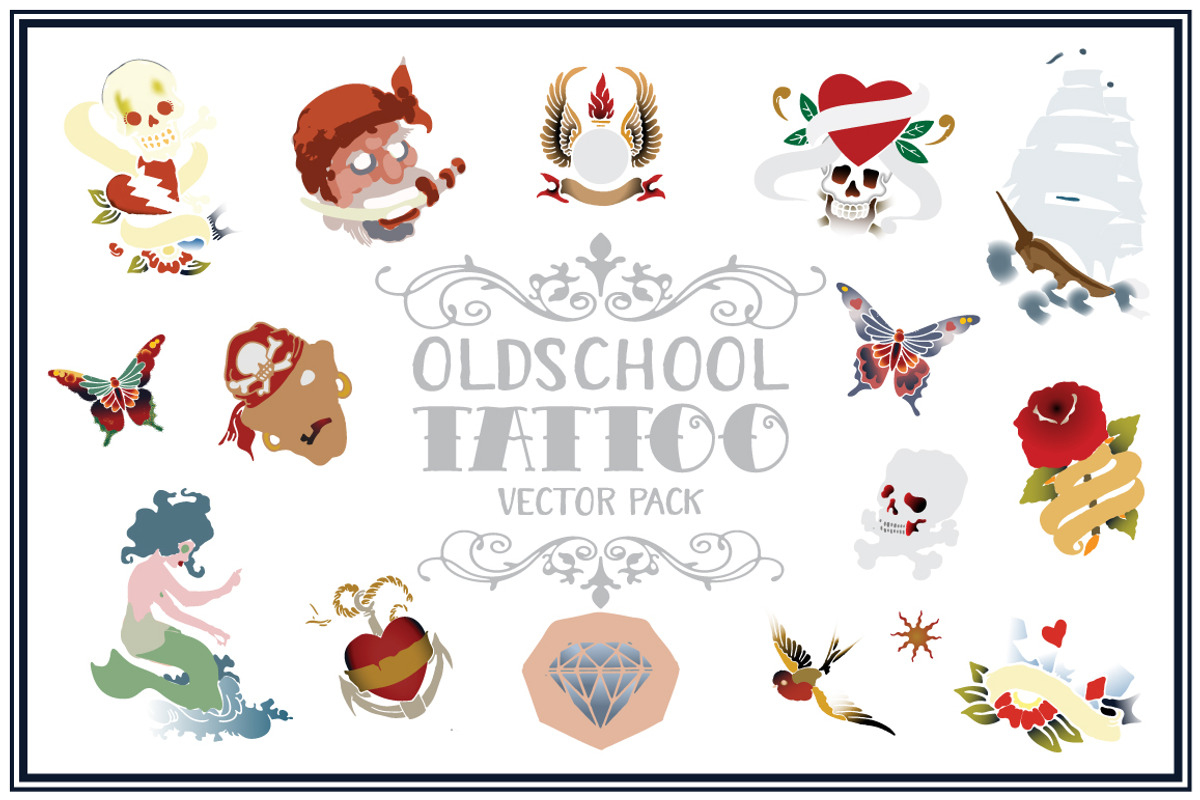Tattoo Vector Pack, an Education Illustration by Vector Clash (Photo 5 of 6)