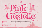 Pink Crestelle Font on Sale, a Slab Serif Font by creativemedialab (Thumbnail 1 of 17)
