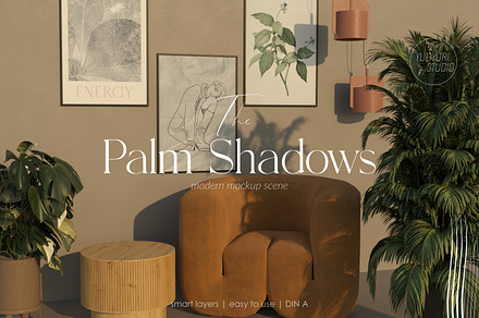The Palm Shadows | Frame Mockup, a Household Mockup by yuliyuri.studio