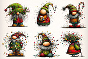 Whimsical Christmas Gnome Clipart, an Illustration by Dream Creation (Thumbnail 3 of 8)