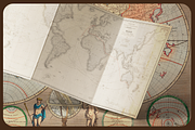 Vintage Maps of the World Bundle, a Background Graphic by Golden Vision Studio (Thumbnail 2 of 8)