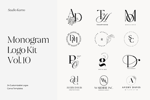 Monogram Logo Kit Templates Vol.10