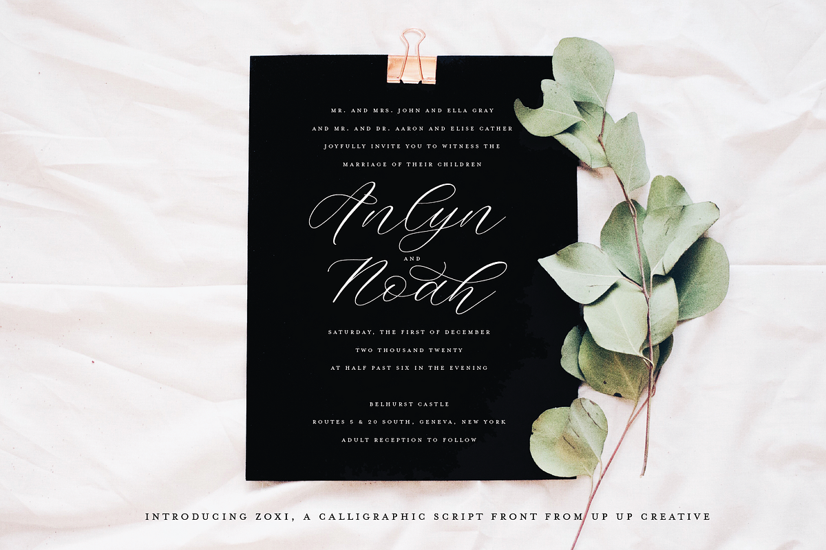 Zoxi, a Calligraphy Script Font, a Script Font by Up Up Creative (Photo 5 of 8)