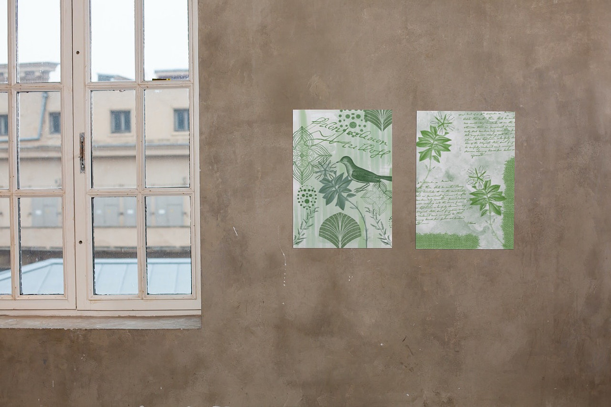 Vintage Green Mixed Media A4 Posters, a Texture Illustration by Luna Y Mar (Photo 5 of 7)