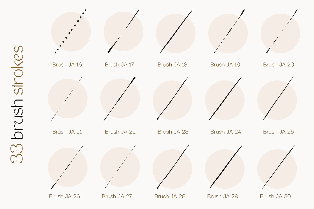 Ink Brushes for Adobe Illustrator, a Brush Add-On by Jenteva Art (Photo 3 of 14)