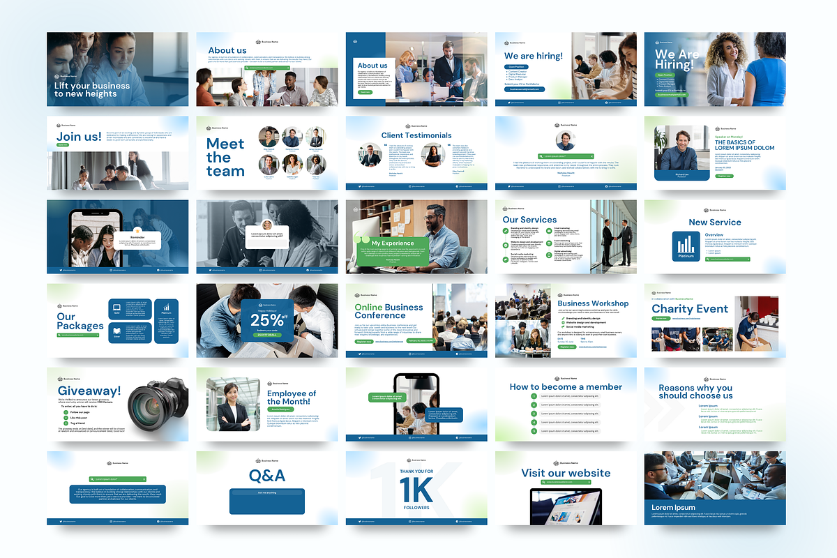 Social Media | IG, FB, LinkedIn, a Social Media Template by Studio B | Canva Template (Photo 7 of 12)
