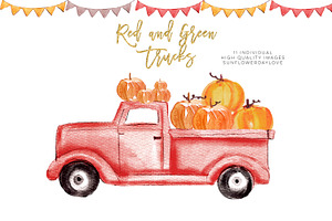 Pumpkin Truck Clipart