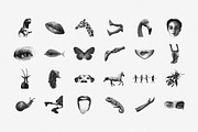 144 Dithering Bitmap Vector Shapes, an Object Graphic by pixelbuddha.net (Thumbnail 7 of 17)
