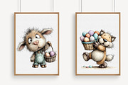 Whimsical Easter Animal Clipart, an Illustration by Libby Wishes (Thumbnail 6 of 9)