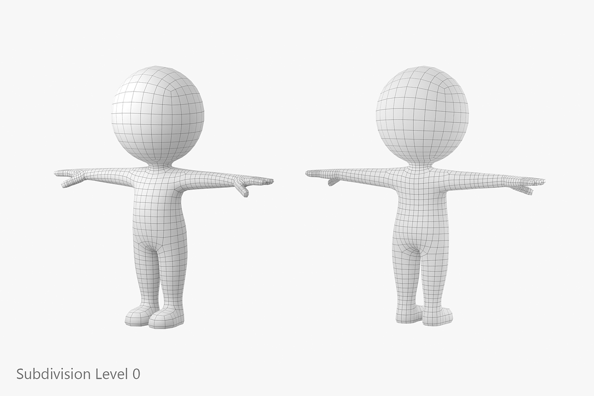 Cute Stickman in T-Pose CAT Rig, a Characters & Person 3D Model by VK Studio (Photo 15 of 19)