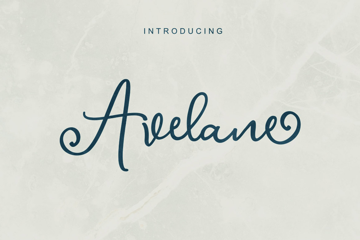 Avelane Script Font preview 4