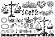 50 Floral Nature Vector Illustration, an Illustration by Gaye Art (Thumbnail 1 of 51)