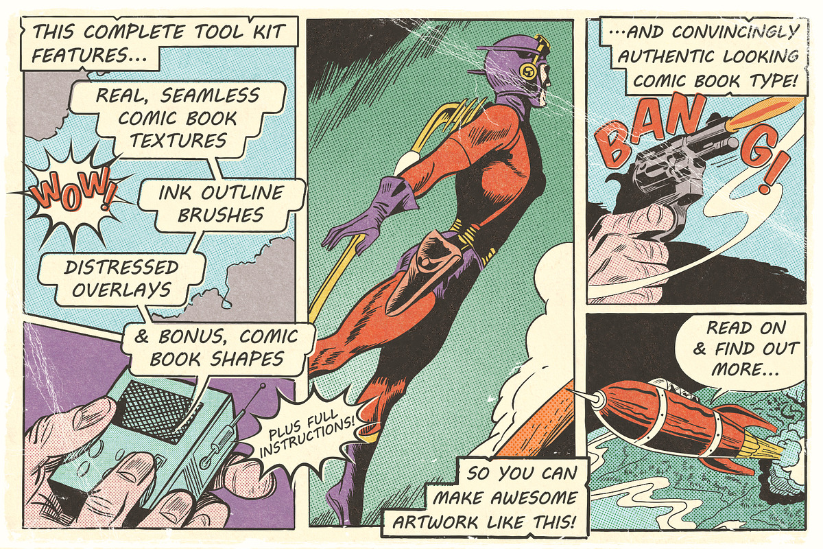 The Vintage Comic Creator, a Brush Add-On by The Artifex Forge (Photo 2 of 9)