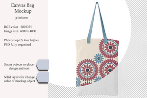 Canvas bag. PSD object mockup.