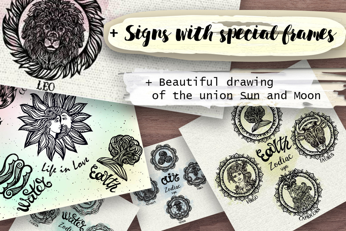 Set of beautiful zodiac signs, an Animal Illustration by shik-shik (Photo 3 of 7)