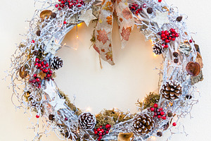 Decorative Christmas wreath, a Holiday Photo by BOOCYS