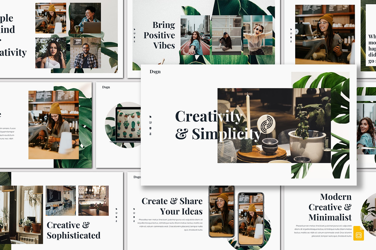 Dsgn - Google Slides, a Presentation Template by deasign (Photo 1 of 14)