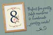 Navy & Blush Floral Numbers, an Illustration by Amanda Ilkov (Thumbnail 4 of 5)