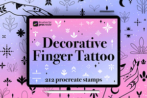 210 Procreate Finger Tattoo Stamps