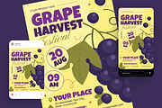 Grape Harvest Flyer Set, a Flyer Template by Annora Studio (Thumbnail 2 of 6)