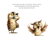 25 Owl Clipart PNGs, an Animal Illustration by Pati Charm Studio (Thumbnail 5 of 8)